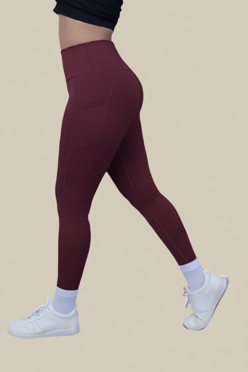 Sleek Leggings - Maroon