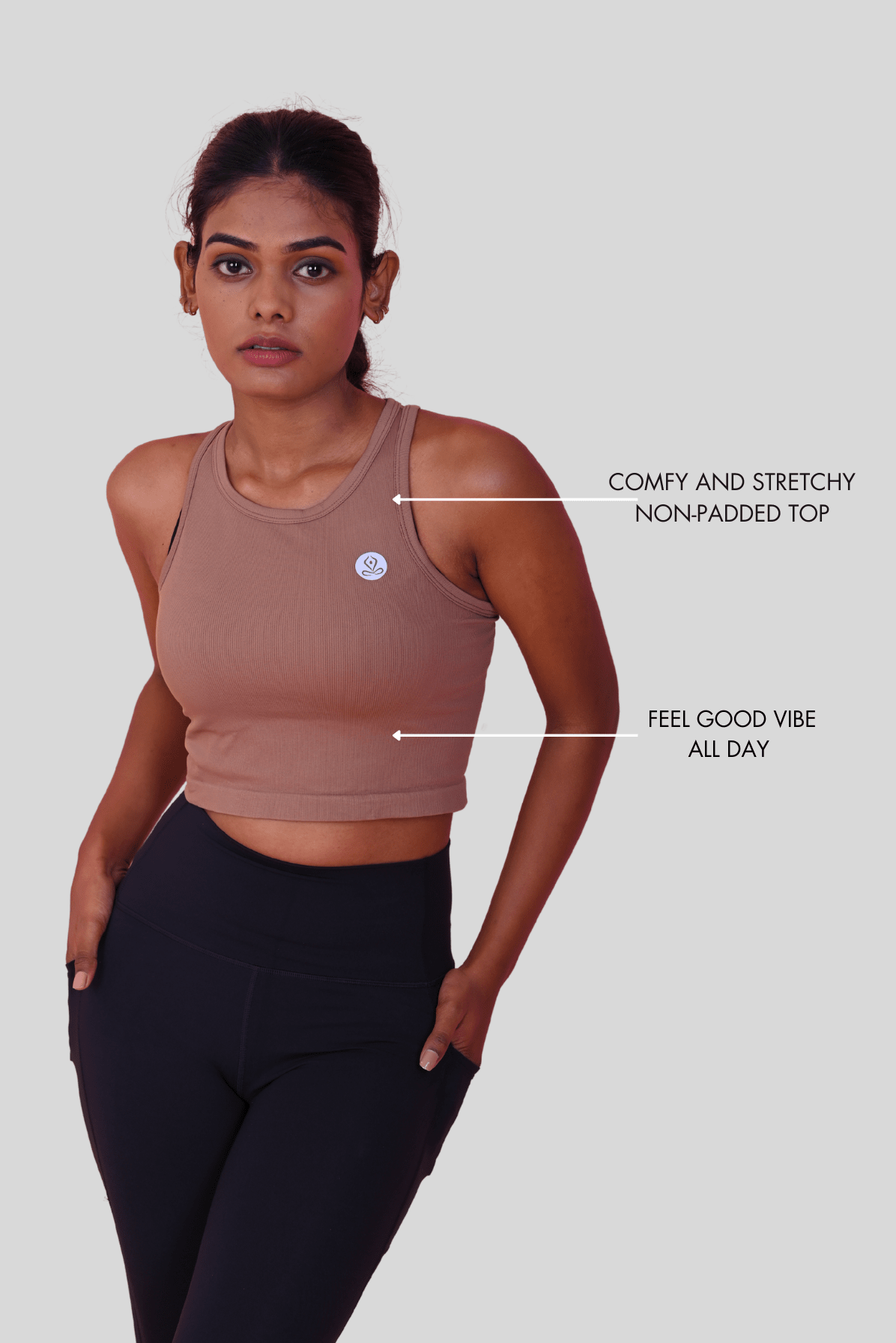 Stretchy Top in Mocha YOGINIS 