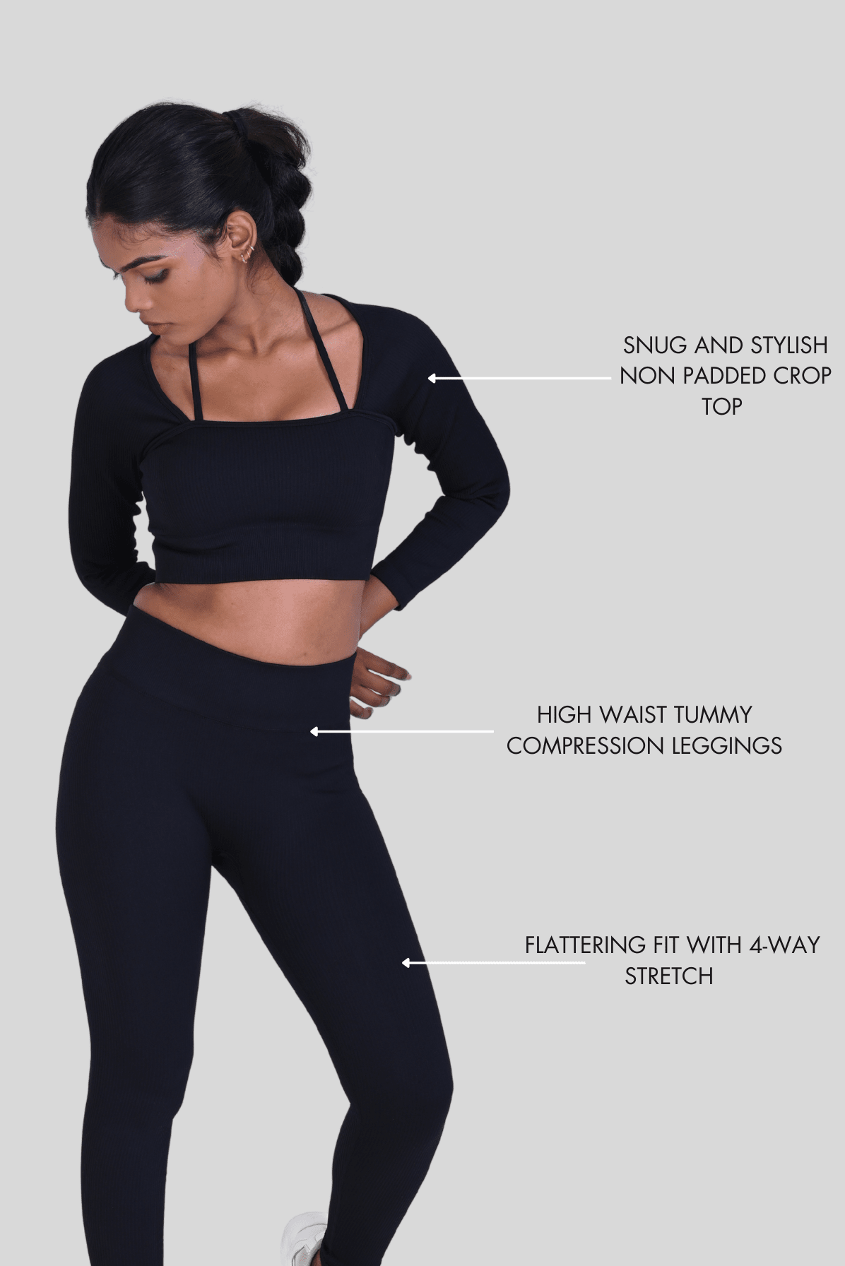 The Winter Bliss Set in Black YOGINIS 